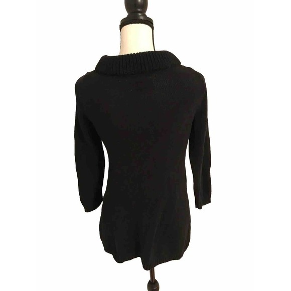 Anthropologie Field Flower Ribbed Trim Tunic Sweater with Pockets Size EXS - Picture 2 of 8